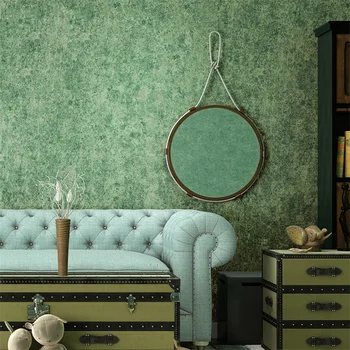 Estilo americano rural retro esmeralda color puro verde no tejido de papel tapiz de la sala de estar dormitorio fondo de pantalla no auto-adhesivo behang