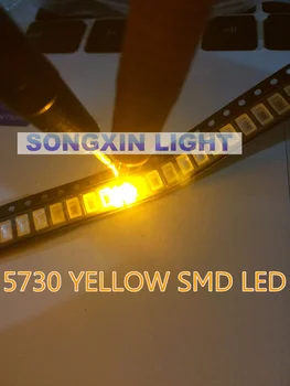 100pcs 5630/5730 SMD/SMT AMARILLO SMD 5730 LED de Montaje en Superficie de color Amarillo 2.0~2.6 V 580-590nm Ultra Birght Diodo Led de Chip Amarillo 5730