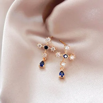 Nuevos diamantes de imitación de Cristal de la Cruz Aretes para las Mujeres de la Moda Barroca Aretes Grandes Pendientes de la Joyería