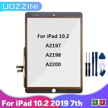 Para el iPad de 7 10.2 2019 7th Gen A2197 A2198 A2200 iPad 8 Digitalizador de Pantalla Táctil Externa Panel de Vidrio de Reemplazo Sin/Con Botón