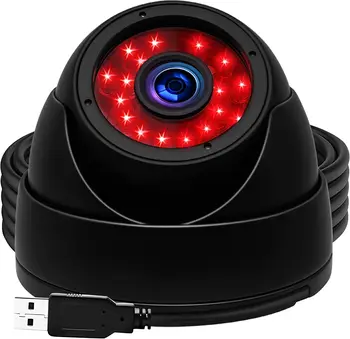 ELP 720P Impermeable del IR de la Cúpula de la Cámara USB con 24PCS IR Led de Visión Nocturna de Seguridad USB Webcam Para al aire libre del CCTV de la vigilancia de Vídeo