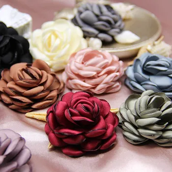 50 piezas de 50 mm de Tela de Flores hechas a Mano Sombreros Broche de Accesorios DIY Costura de Materiales Para la Fabricación de Joyas