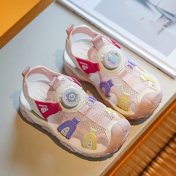Los niños Zapatos de Niña de las Sandalias de Verano Corea del Estilo Lindo de los Deportes de Sandalias de 6 A 12 Años Niños Nuevos de Tenis Casual Zapatillas de deporte para Niña Zapatos