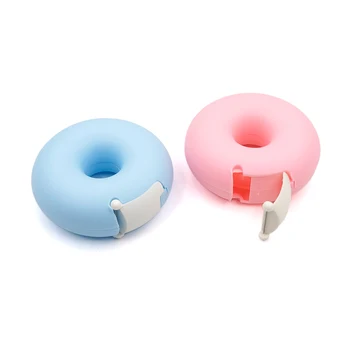 Nuevo Color Caramelo Cinta De Enmascarar Cortador De Diseño De Donut Forma Washi Tape Cortador De Oficina Dispensador De La Cinta De La Escuela De Alimentación