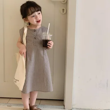 Coreano Vestido de las Niñas para 2023 Nuevo Verano Niño Vestido de la Princesa Vestidos de Niñas Ropa para Niños De 2 A 7 Años