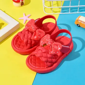 Niños, Sandalias Niñas De Moda Sandalias De 2023 Nueva Niña Fuera De La Playa De Los Zapatos De La Princesa De Fondo Suave Antideslizante Zapatos