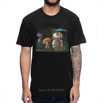 Saludable de Algodón Clásico O-cuello de la Camiseta de Avatar Last Airbender Aang Appa Momo T-Shirt de Diseño Joven Para Hombres Camisetas de Anime