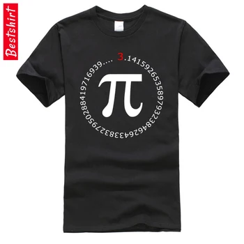 Pi Número de Cricle Matemáticas Camiseta del Don de Ciencia Verano Otoño 100% de Algodón O de Cuello de los Hombres Tops Camiseta Hipster 3D Impresa En la Camiseta de Adulto