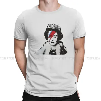 Banksy Graffiti Artista de la Calle con cuello redondo Camisetas del reino unido de Inglaterra la Reina Isabel de Impresión de los Hombres Camiseta Hipster Tops 6XL