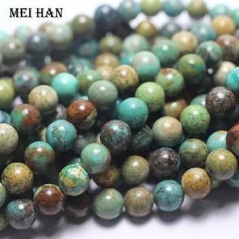 Meihan mayorista natural de Anhui turquesa 8-9m m, redondo liso de perlas para la fabricación de joyas de diseño DIY pulsera