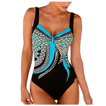 En 2023, el nuevo de una pieza sexy bikini impreso traje de baño de multi-color de la ropa de playa la ropa deportiva slim y slim retro tendencia.