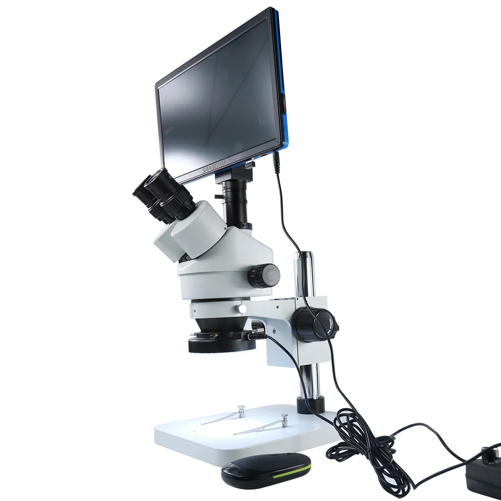 MEJOR LCD Zoom Continuo de Trinocular Microscopio Estéreo HD Cámara VGA Gran banco de trabajo de la Reparación del Teléfono las Herramientas de Soldadura - 2