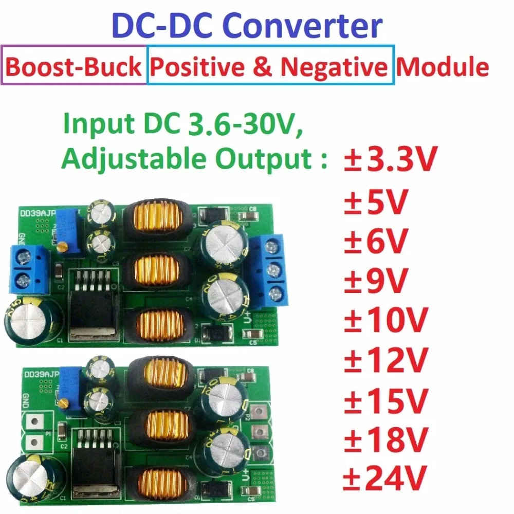 5 PCS 20W Boost-Buck Doble de la Tensión de Salida de 3,6-30V a +-3-30V DC Ajustable DC Step-up Boost-Buck Converter Módulo - 2
