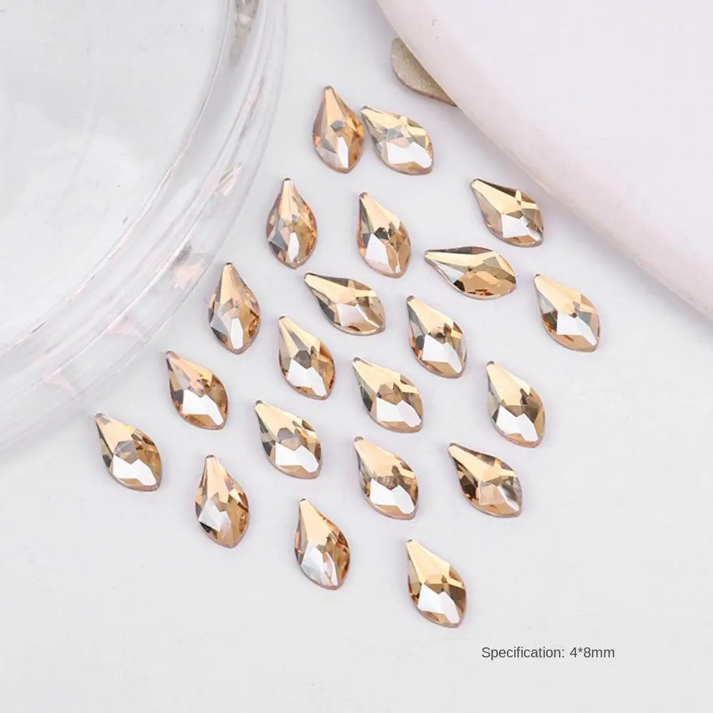 Champagne Corazón de Amor Luna Accesorios de Manicura de Uñas de diamantes de Imitación de Joyas de Uñas 3D Nail Art Simulacros de Decoraciones de Uñas - 2