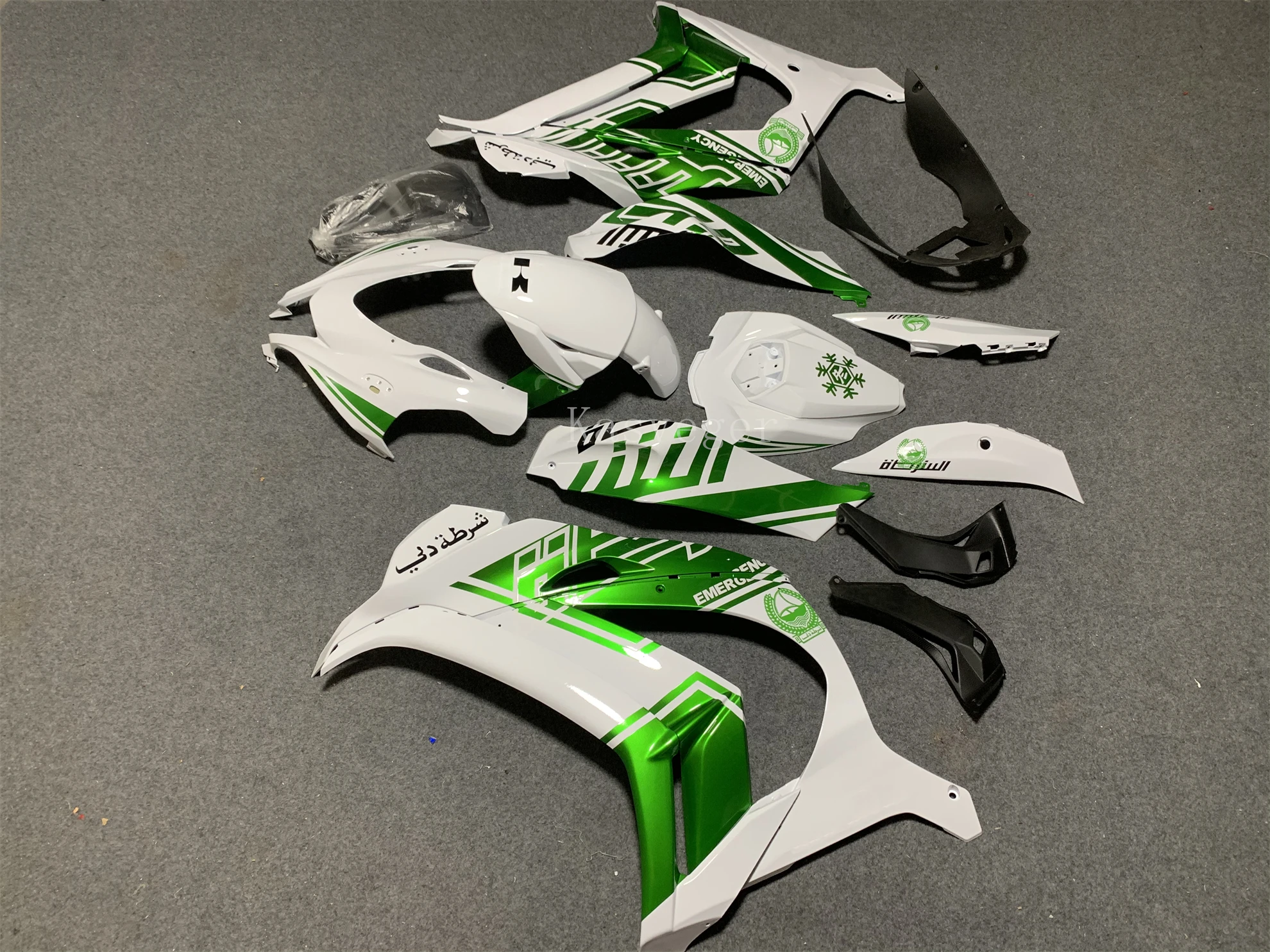 Nuevo ABS Carenado de la Motocicleta Kit de Ajuste Para Kawasaki ZX10R ZX-10R 2016 2017 2018 2019 Carrocería Shell Set Custom Blanco Verde - 2