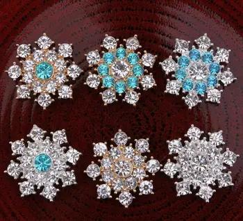 Diamantes de imitación de Botón de Bricolaje Arco Accesorio de la Boda de la Cinta Botones decorativos