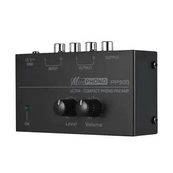 PP500 Phono Preamp Preamplificador con el Nivel de Control de Volumen para el LP Giradiscos de Vinilo 667C