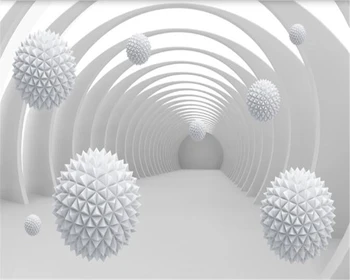 beibehang un fondo de pantalla Personalizado en 3D de fotografía de moda de la personalidad abstracta túnel espacio poliedro balón de fondo de la pared de papel de parede