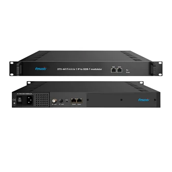 FMUSER DTV-4417I-6 192 IP(MPTS o SPTS) a través de 3 puertos GE(UDP/RTP/RTSP) en 6 Mux-ISDB-T Modulador