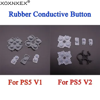 XOXNXEX 1set de Silicona Conductiva Adhesivo de Goma Botón de la Almohadilla de los Teclados de Silicona Botones D-pad controlador de goma para ps5 V1 V2