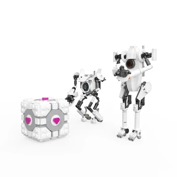 Portal 2 Atlas y P-Body Figura Bloque de Construcción del Modelo de Kit de BRICOLAJE Rompecabezas de los Personajes de Juego de Robot MOC Ladrillo de Juguete de Niño de Juguete de Regalo de Cumpleaños