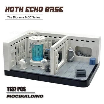 Hoth Echo Base Médica de la Bahía de Diorama MOC Bloques de Construcción de BRICOLAJE de la Asamblea de la Tecnología de Ladrillos Modelo de la Colección de Juguetes de Navidad Regalos