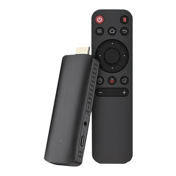 Negro de TV Stick Android TV HDR Set Top OS 4K BT5.0 Wifi 6 2.4/5.8 G Android 10 Smart Palos Android Media Player