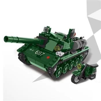 La Guerra mundial 2 2 ª guerra mundial Militar del Ejército de los Soldados de Policía de la Ciudad de SWAT Tank Destroyer Vehículo Blindado Modelo de Construcción de Bloques, Ladrillos Juguetes de Niños