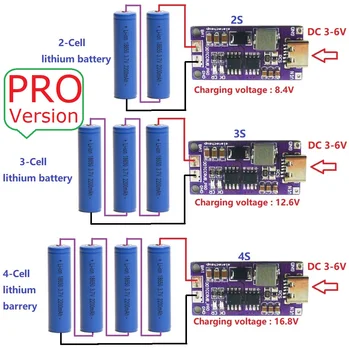 La Versión PRO! 1A-4A 1/2/3/4 célula de 3.7 V 7.4 V 11.1 V-14.8 V Tipo C Tipo C Boost Li-Ion cargador de batería