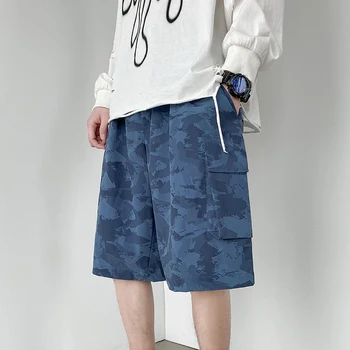 LAPPSTER de la Juventud-Camo Y2k Streetwear Sudor pantalones Cortos de 2023 Verano coreano de la Moda de Carga Cortos de los Hombres de Camuflaje de Entrenamiento de Running Shorts