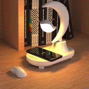 Ave que vuela Mesa de Luz 1800mAh Recargable USB Nightlamp Inalámbrico Cargador de Teléfono compatible con Bluetooth Audio Dormitorio Luz de la Noche