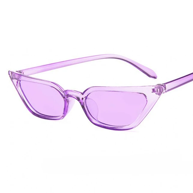 Las damas de la Moda de Ojo de Gato Gafas de sol Personalizadas Creativo de la Jalea de Color Gafas de Mujer Sexy Triángulo Púrpura Gafas de Sol UV400 - 3