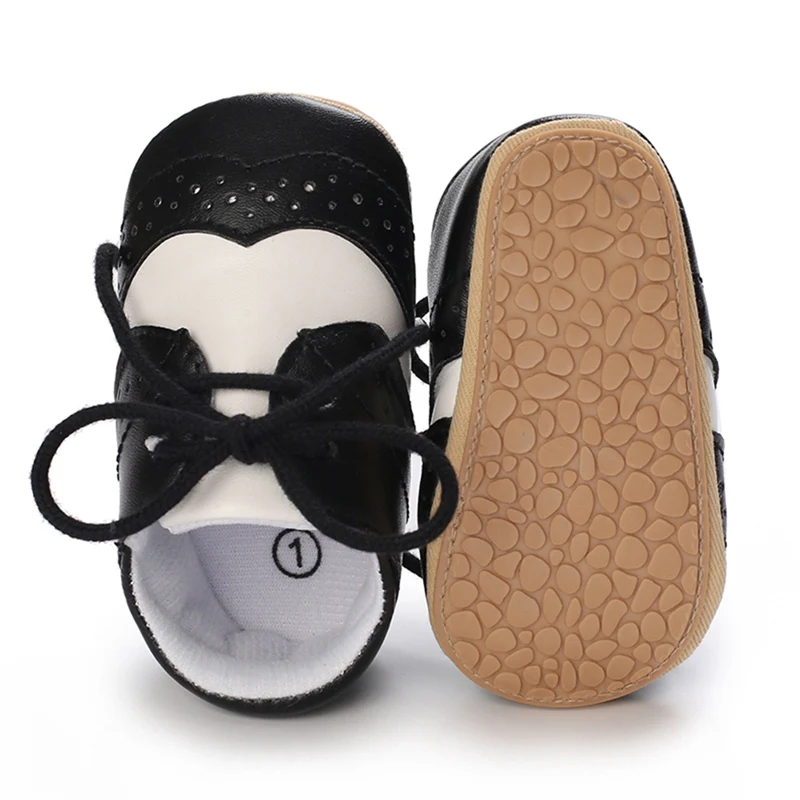 Infantil Niños de la PU de Cuero Zapatos de Bebé Zapatos Casual Zapatillas de Suela Blanda Antideslizante Niño Zapatos Primeros Caminantes - 3