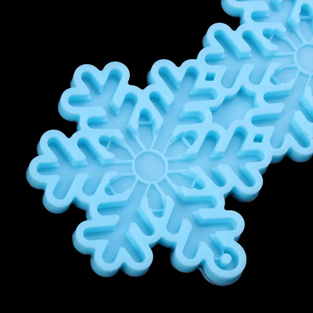 UV Epoxi Copo de nieve de los Alces de la Joyería de la Fabricación de Herramientas Pendientes de Resina del Molde Feliz Navidad Colgante de Moldes de Resina de Silicona del Molde - 3