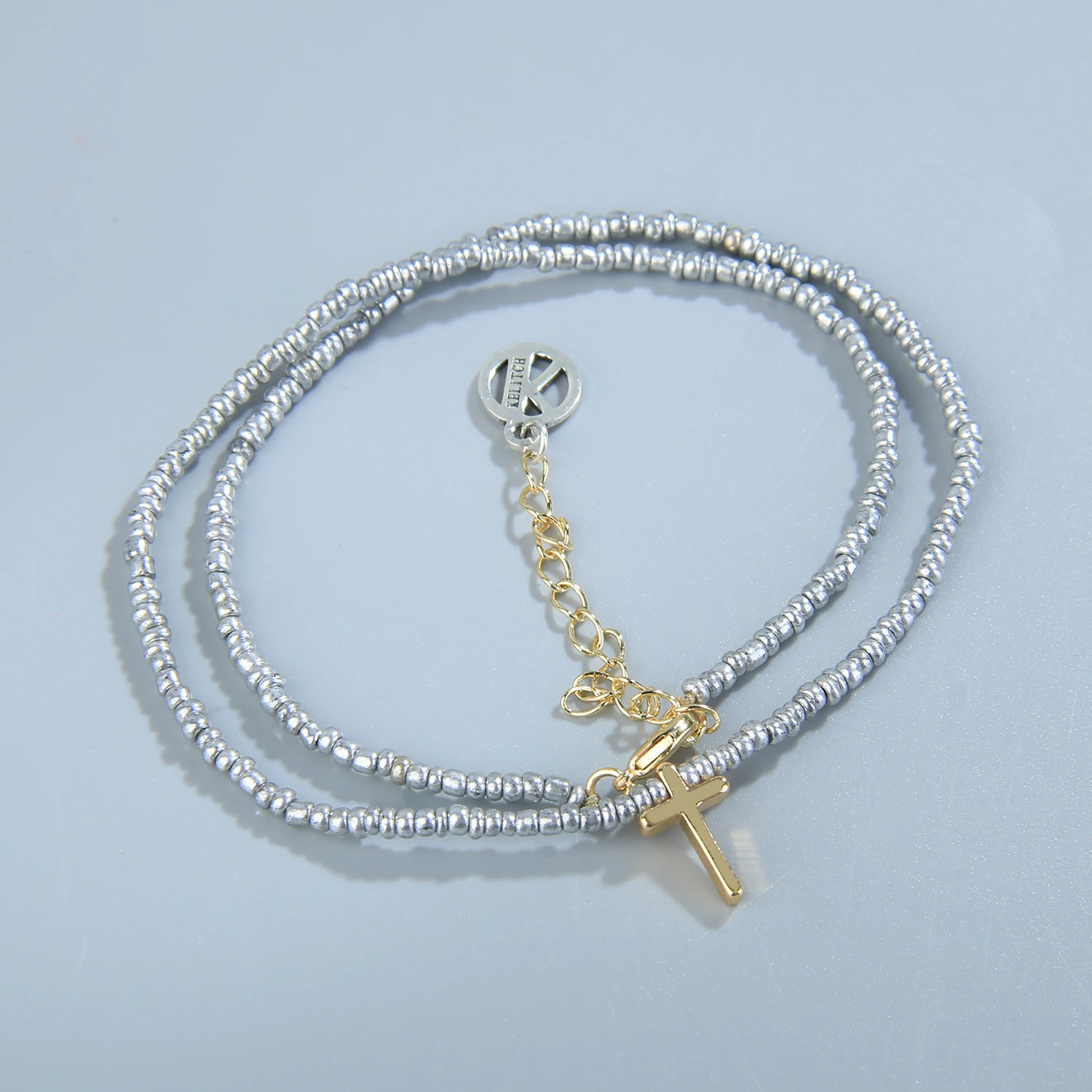 KELITCH Mujeres Miyuki Cruz Colgante de Collares de Perlas de Cristal Collar de la Amistad de la Joyería Gargantillas hechas a Mano Joyería al por mayor - 3