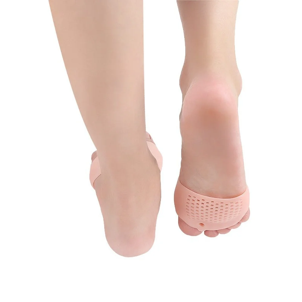 2pcs=1 par de pies Separador de Corrector de juanete en el Dedo Protector de la Superposición de Empeine de la Almohadilla de Cuidado de los Pies Pedicura - 3