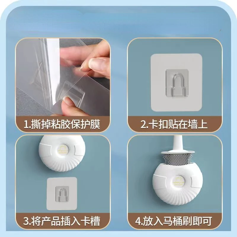 Xiaomi Mijia de Silicona Cepillo para WC Accesorios de Desague del Inodoro Cepillo de Pared de Herramientas de Limpieza de Accesorios de Baño - 3