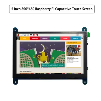 5 Pulgadas de Raspberry Pi 4 Pantalla Táctil 800*480 de Panel Táctil Capacitivo Multi-Touch de la pantalla LCD del Módulo de Pantalla para Raspberry Pi 4B 3B+