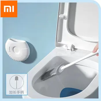 Xiaomi Mijia de Silicona Cepillo para WC Accesorios de Desague del Inodoro Cepillo de Pared de Herramientas de Limpieza de Accesorios de Baño