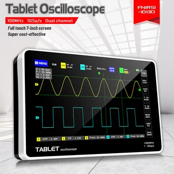 FNIRSI-1013D tableta Digital osciloscopio de doble canal de 100M de ancho de banda de frecuencia de muestreo de 1GS tableta digital osciloscopio osciloscopio