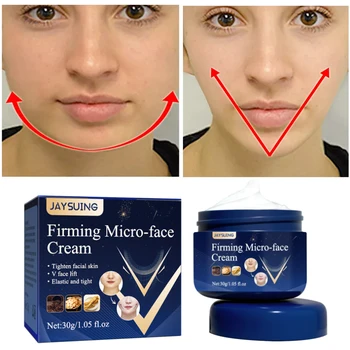 En Forma de V que Adelgaza la Eliminación de Músculo Masetero Barbilla Doble Cara de Quema de Grasas Reafirmante facial (facelift que Adelgaza la Crema Anti-envejecimiento de los Productos 30g