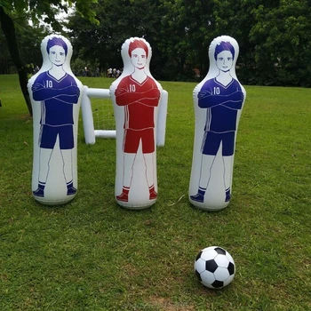 R1WF Inflable de Pie Ficticio Vaso de Portero de Fútbol de Seguridad de Aire Rellena de Entrenamiento de Fútbol Vaso de Juguete para los Niños que para Adultos