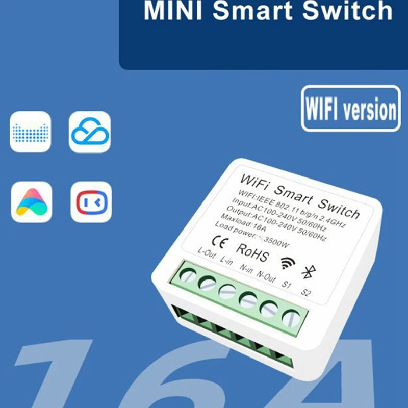 Tuya 16A Wifi MINI Smart Switch de BRICOLAJE de Control de Relé Temporizador Para la Vida Inteligente Para el Hogar Yandex - 4