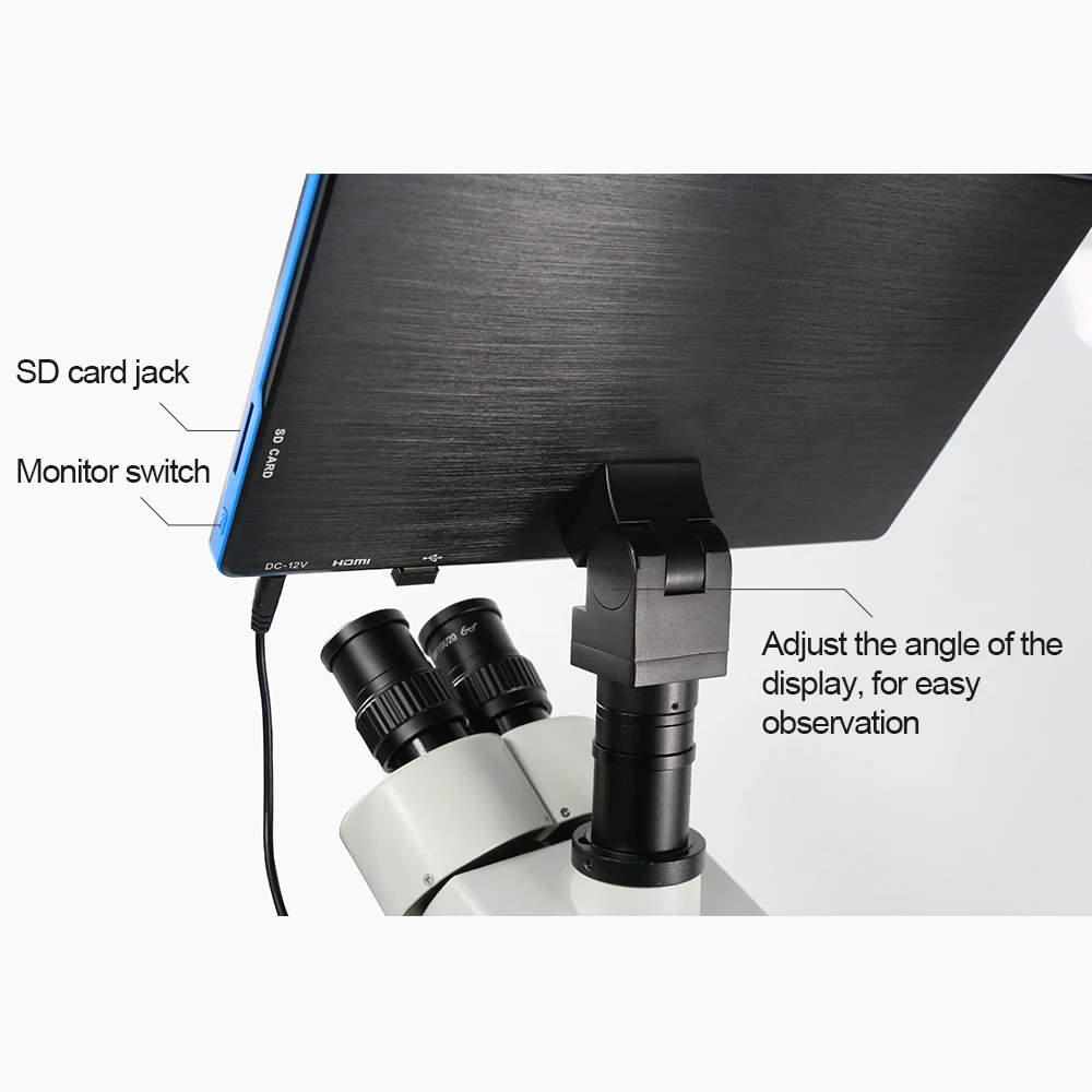 MEJOR LCD Zoom Continuo de Trinocular Microscopio Estéreo HD Cámara VGA Gran banco de trabajo de la Reparación del Teléfono las Herramientas de Soldadura - 4