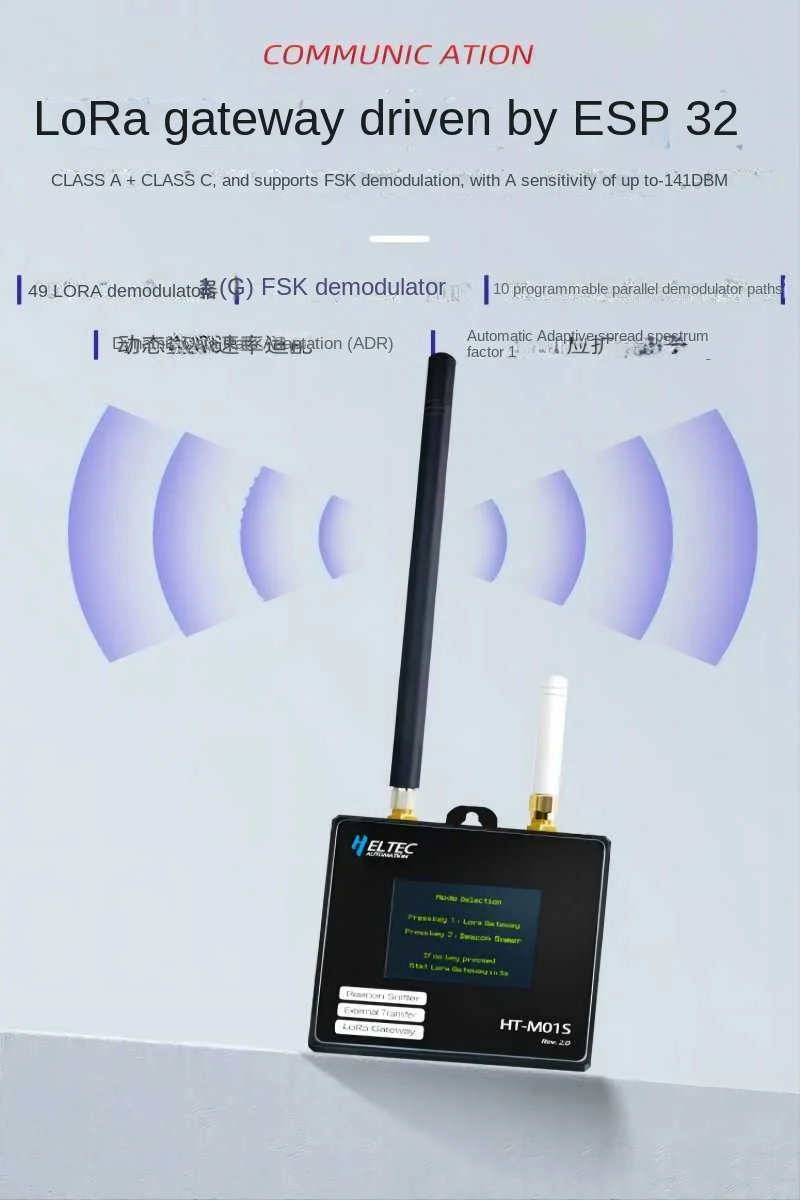 SX1303+SX1250 LoRa/LoRaWAN IoT Gateway de 8 canales WiFi ESP32 de Control Maestro - 4