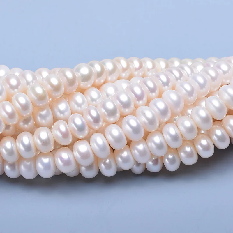 Natural de agua Dulce Collar de Perlas de la Madre de la Cadena de 9-10mm Delgada Mantou Ronda Impecable de las Mujeres del Encanto de la Celada de Mayoristas de Regalo - 4
