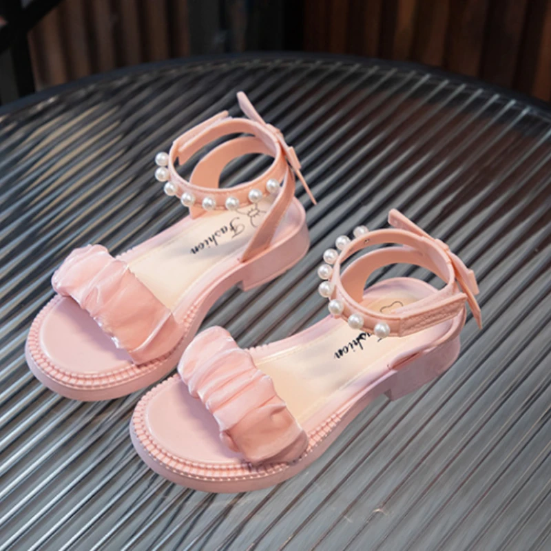 Sandalias de Niña de las Sandalias de 2023 Moda de Verano de la Princesa de los Zapatos Suave con Suela de Estudiante Zapatos de Niña Zapatos de los Niños Zapatos para Niña босоножки - 4