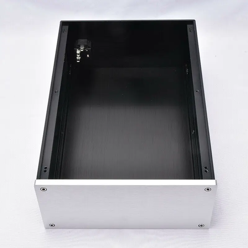 GZLOZONE Completo de la Carcasa de Aluminio del Caso del Amplificador de Potencia Chasis de la fuente de alimentación de la Caja de 220*100*311mm L14-34 - 4