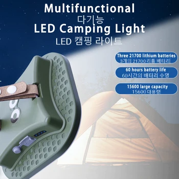 Actualizado 15600maH 80W LED recargable Camping de Luz potente Imán de Zoom Portátil Antorcha de Luz de Carpa de trabajo de mantenimiento de la iluminación