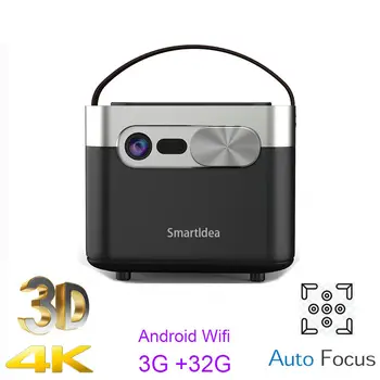 D25 1920x1080 Full HD Proyector 4K 3D ANSI 1000lumens Android (3G+32G) 5G wifi DLP Proyector de enfoque Automático de vídeo Proyector